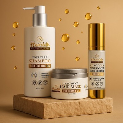 Haircloth Professional Post Care Shampoo 300ml, Haarmaske 300ml & Serum 50ml