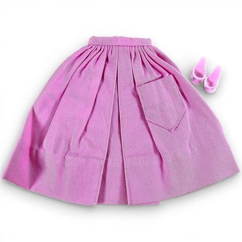 Mattel Barbie Doll Pink Gathered Pocket Skirt Pak Pleated Vintage 1960s