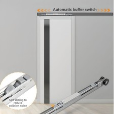 Concealed Sliding Door Track for Wood Door with Detachable Roller Design