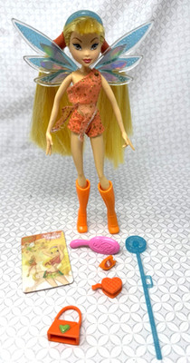 Mattel Winx Club Seaon 1 Stella Doll Outfit Wings Headband Boots Phone