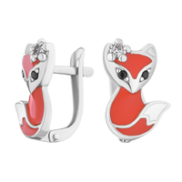 Ohrringe MäDchenohrringe Silberohrringe 925 Silber Emaille Zirkon Echtschmuck