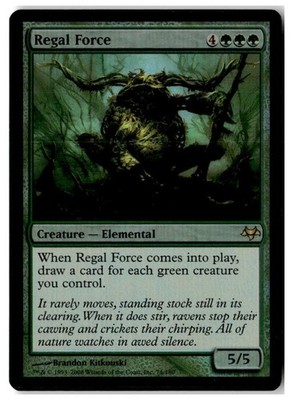 MTG Foil Regal Force - Eventide Heavily Played English