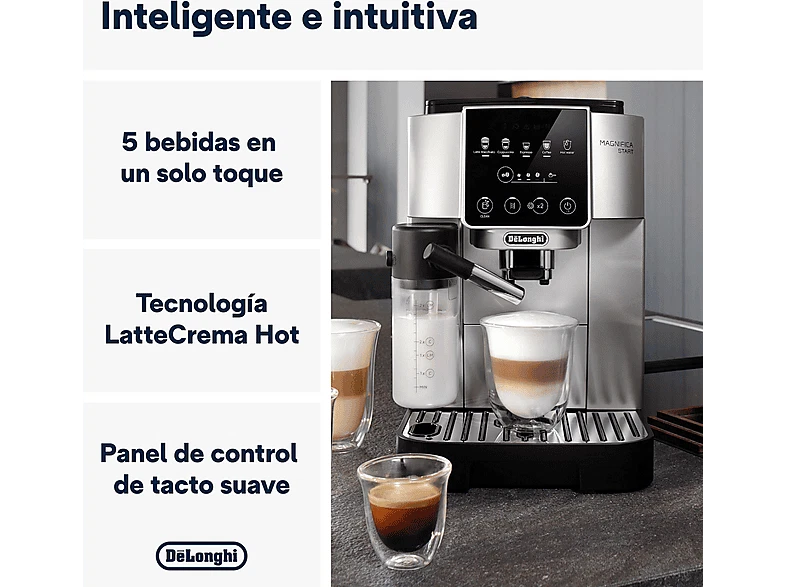 Cafetera superautomática - De'Longhi Magnifica Start Milk, ECAM220.80.SB, 1450W, - Imagen 2 de 4