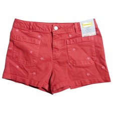 Cat Jack Girls XL 14 Red Stars Mid Rise Adjustable Waist Shorts FREE S H NWT