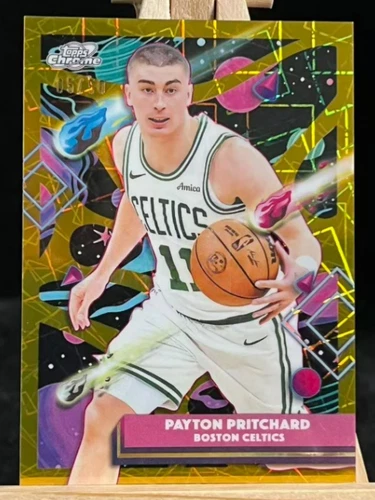 2025 Topps Cosmic Chrome Basketball Gold Interstellar Refractor Payton Pritchard #68