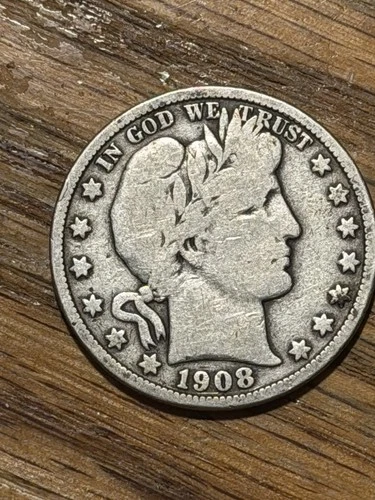1908-O  BARBER HALF DOLLAR   Original Look   Sharp VG+ / Fine