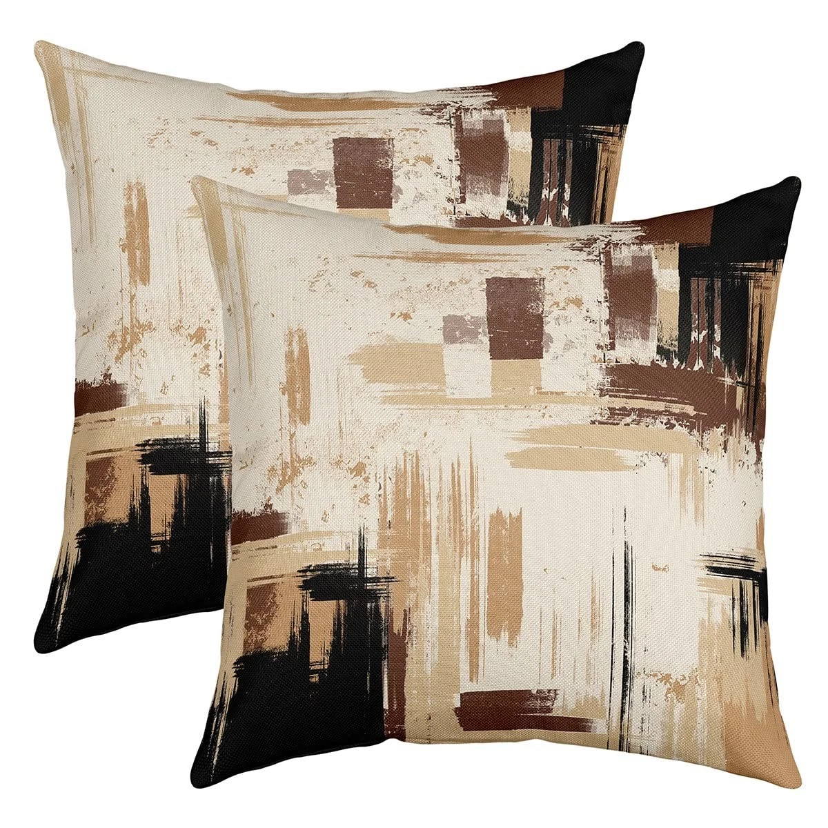 Abstract Pillow Covers 20x20 Set of 2 Modern Abstract Art Decorative Throw Pi...