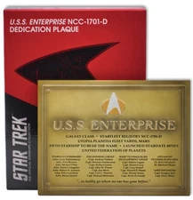 Star Trek Official Collection The U.S.S. Enterprise NCC-170-D Plaque New!