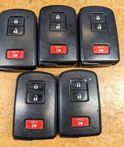 LOT OF 5 OEM TOYOTA SMART KEY FOB REMOTES HYQ14FBB 3 BUTTONS