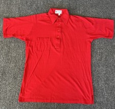 Pickering Mens Vintage Pocket Polo Shirt Red Short Sleeve Minimalist Preppy