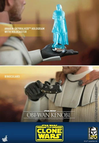 Hot Toys TMS095 Star Wars Clone Wars Obi-Wan Kenobi 1/6 Action Figure In Stock - Picture 19 of 24