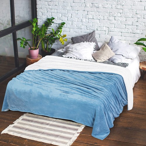 Sherpa Bed Blanket 480GSM Plush Blanket Fleece Reversible Blanket Utopia Bedding - Picture 55 of 88