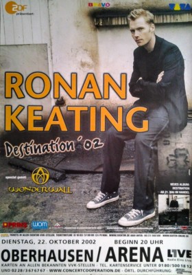 Ronan Keating: Destination (2002) | Konzertposter Tourplakat A1