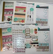 Heidi Swapp Diary Lot of 10 Washi Stickers Photo Flipbook Glitter Reinforcements