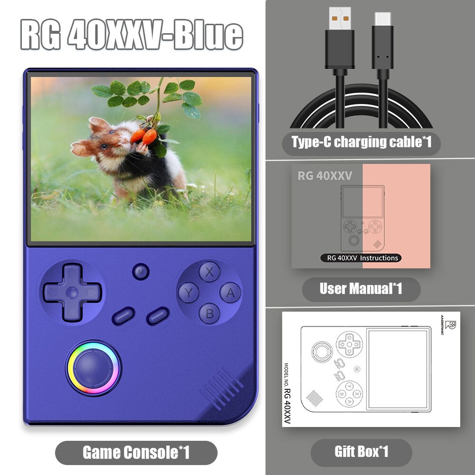ANBERNIC's vertical RG40XXV pairs a gorgeous 4-inch IPS screen with 4K+ curated games and outputs to TV — from the verified official seller.