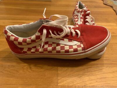 Vans Old Skool Red Checkerboard Size 13