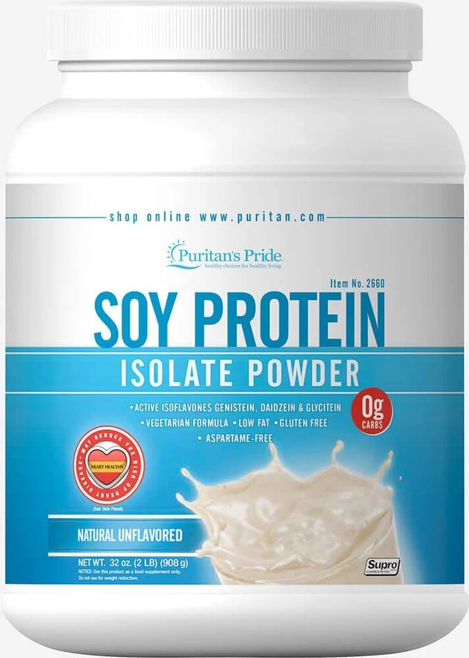 Puritan'S Pride Soy Protein Isolate Powder Natural-32 Oz Powder - Image 4 of 4