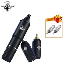 Tuffking Rotary Tattoo Machine Pen With 2 Wireless Batteries Set RCA Interface