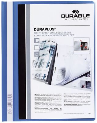 Durable 257906 Angebotshefter DURAPLUS , strapazierfähige Folie, A4+, blau