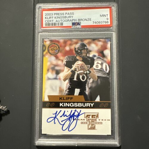 2003 Kliff Kingsbury Press Pass Autograph Auto Texas Tech Red Raiders  - Picture 1 of 2