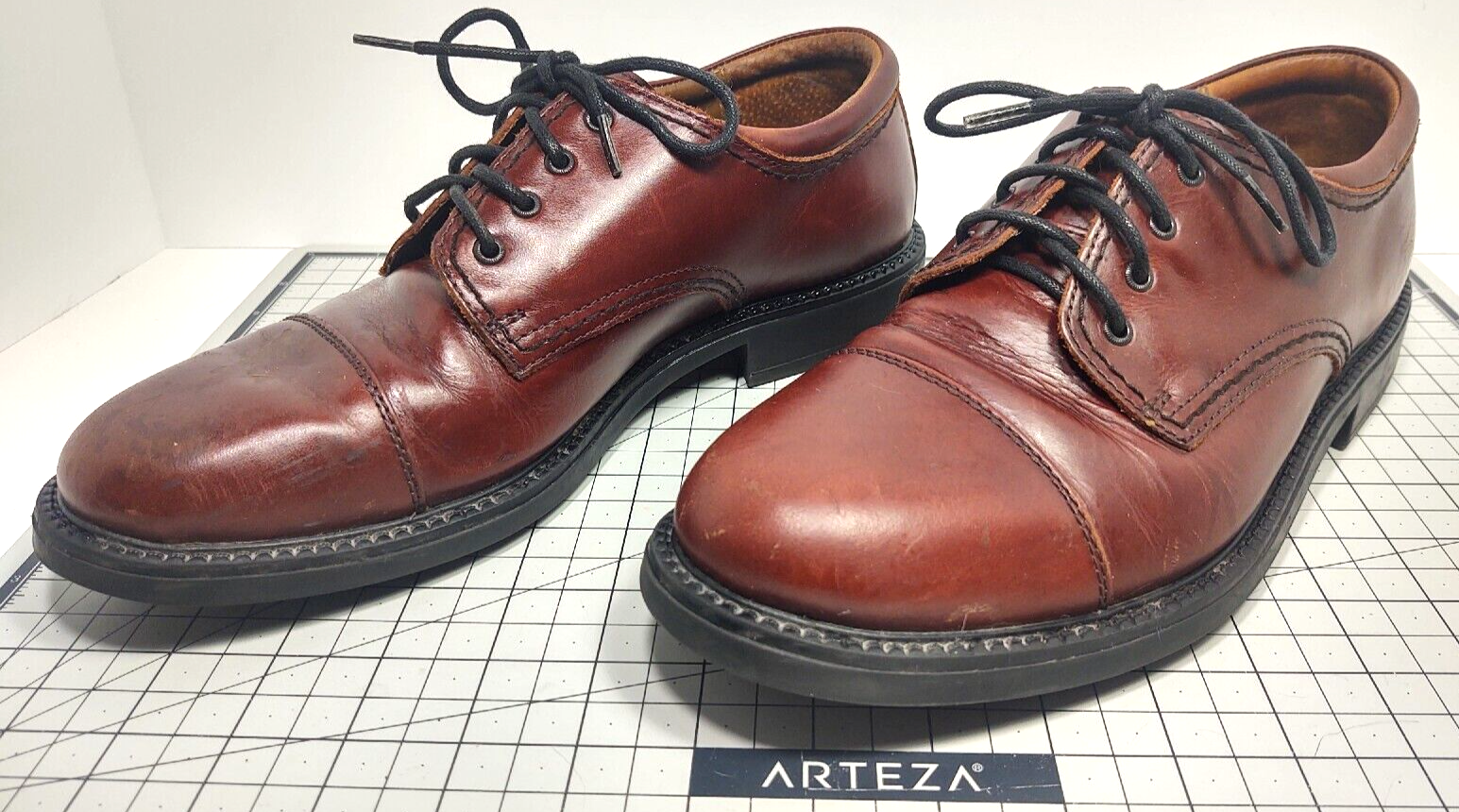 SAOLA Scarpe Oxford eleganti da uomo Dockers in pelle marrone punta a cappuccio 090 2219 taglia US 9M