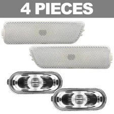 4X Clear Front Bumper Fender Reflector Side Marker Light For VW MK4 GOLF JETTA