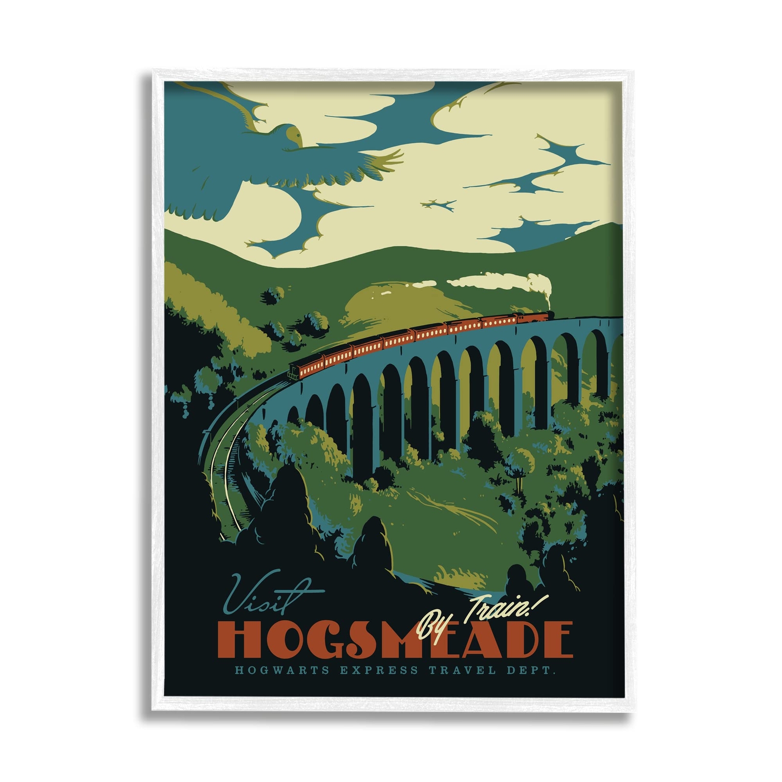 Hogsmeade By Train Fantasy Literature Framed Wall Art, Design by Matheus Lope...