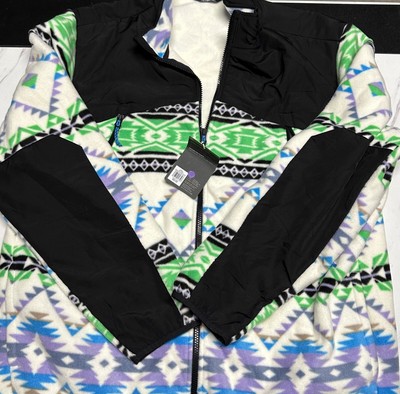 Alpine Design Men's Sherpa Jacket in Superior Aztec Neon Green Size XXL