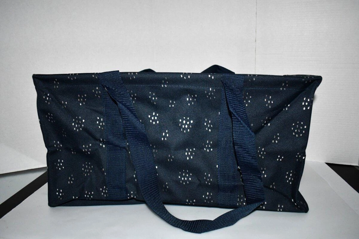 Thirty One DELUXE UTILITY Tote in Holiday Plaid NWT