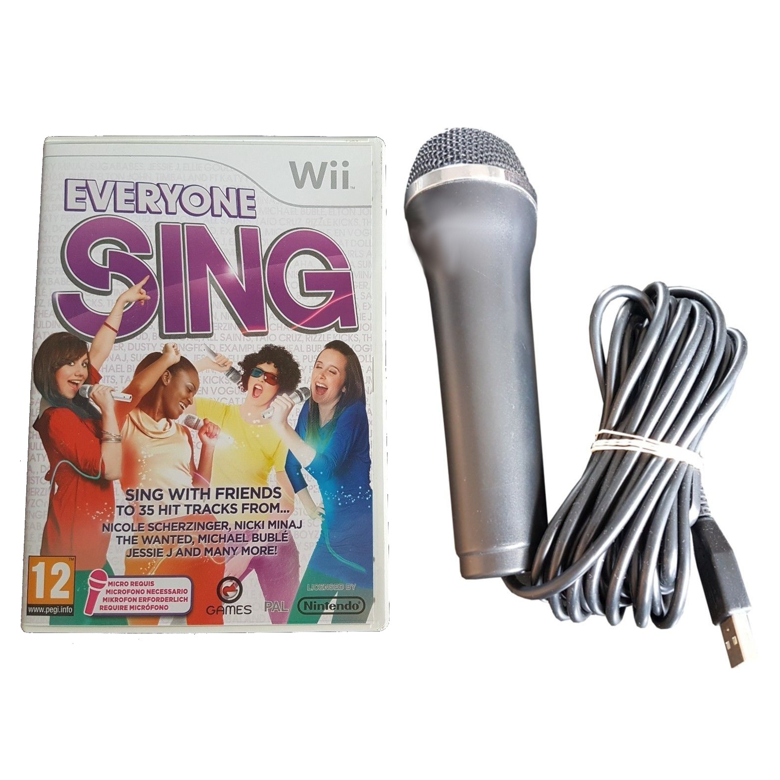 Everyone Sing + Logitech USB Microphone Wii / Wii U Music, Songs