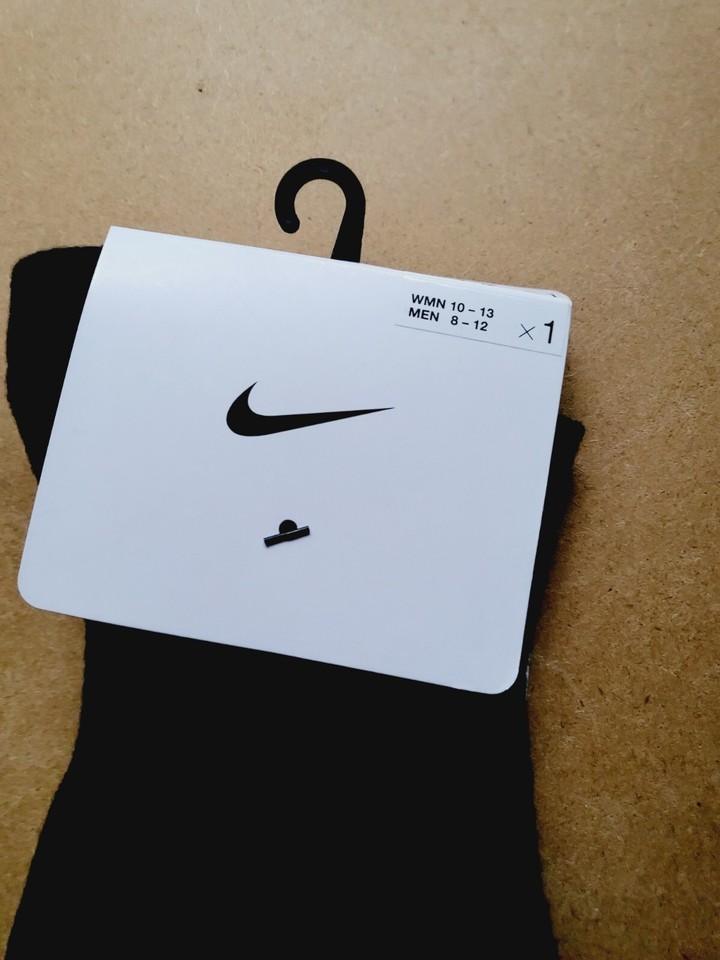 Nike Mens Classic cotton Socks 1 pair crew socks Size L DD2795 Black eBay