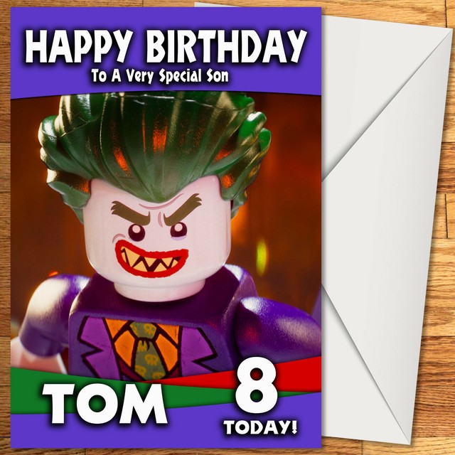 Fetes Occasions Speciales Cartes De Voeux Papeterie Maison Le Film Lego Carte D Anniversaire Personnalise A5 Grand Tout Nom Age