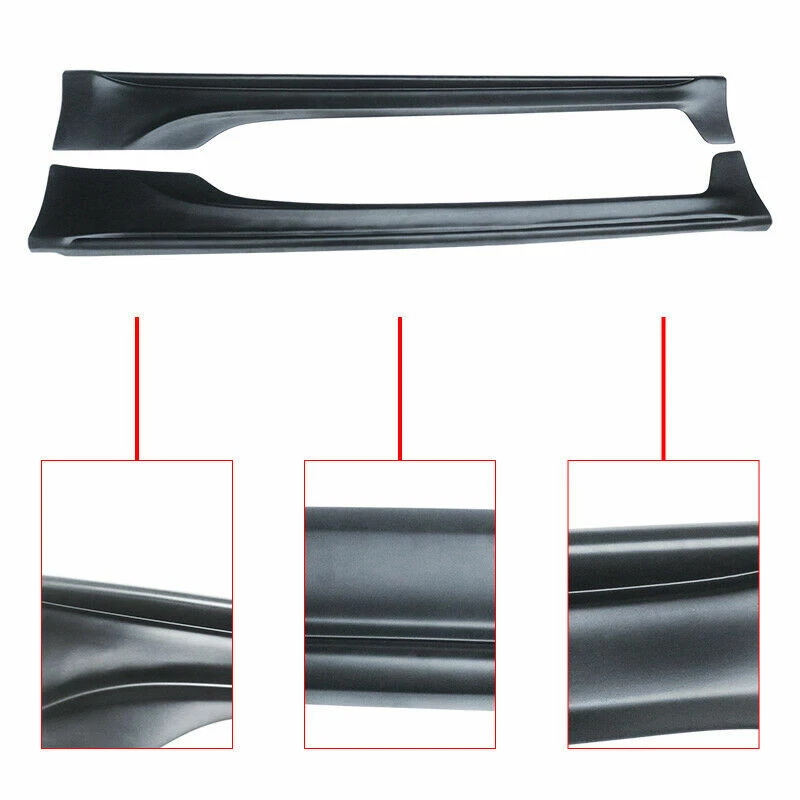 Side Skirts Extension Fits 2012-2021 Toyota GT86 FT86 Scion FRS Subaru BRZ Matte - Image 4 of 4