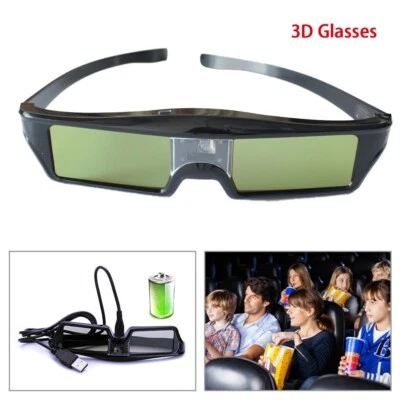MARKENLOS Aktive 3D-Brille Wiederaufladbar für alle 3D-DLP-Projektoren BenQ Acer Optoma