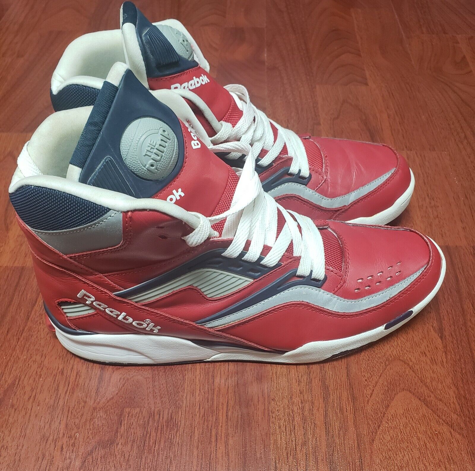 Favor Soviético fuerte Reebok Twilight Zone Pump OLYMPIC Red/Navy/Silver Reflective Men's Sz 11  Rare | eBay