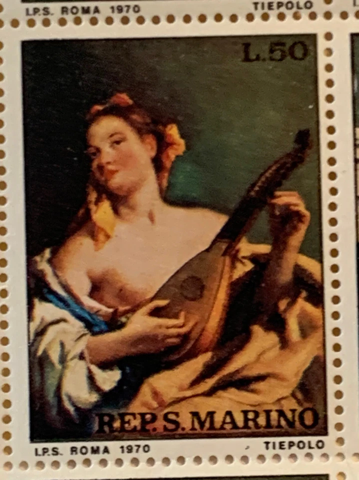 Jangel55: San Marino: Tiepolo: One Full Sheet Of 30 Plus A Half Sheet, Artistic - Image 3 of 4