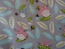 Totoro Anime Cotton Fabric by the 1/2 yard 62...