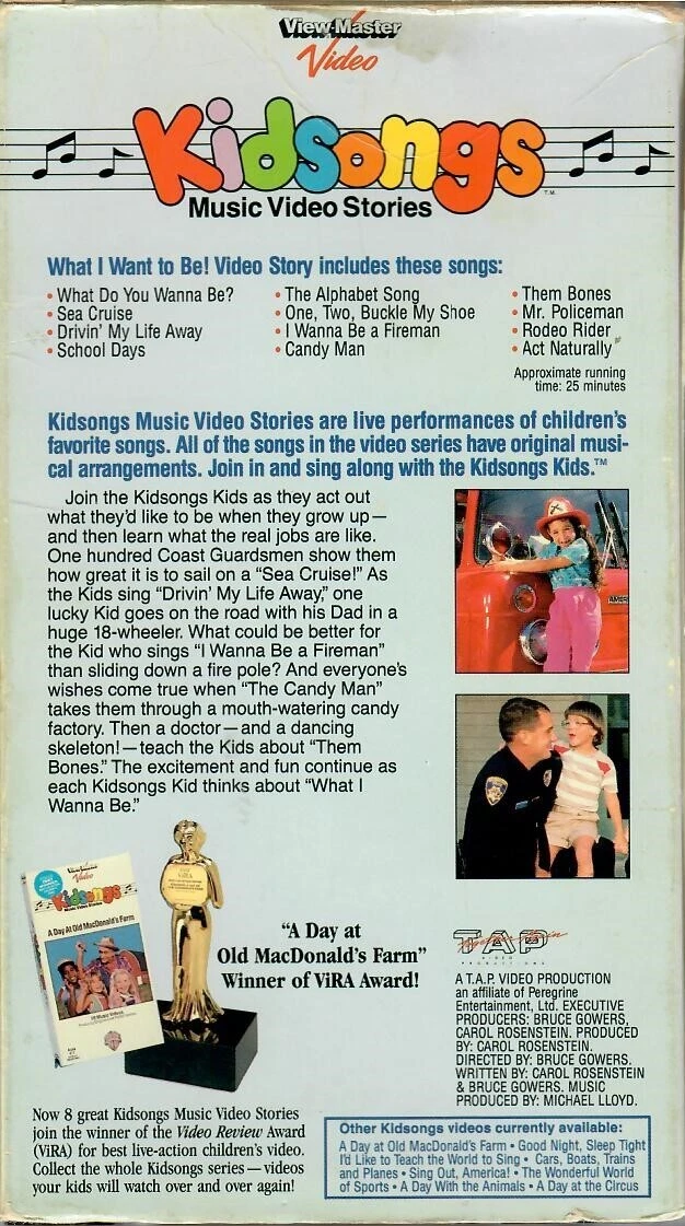 Kidsongs What I Want To Be Vhs Kidsongs Vhs Ebay Tape