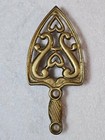 Vintage Brass Trivet Sad Iron Stand 8” Ornate Heart Design Table Saver