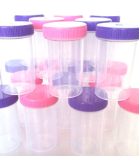 12 Pill Bottles Jars Pink Purple Lid Cap Event Party 4314 DecoJars USA Snacks