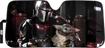 Plasticolor Accordion Front Windshield Sunshade, Mandalorian Baby Yoda The Child