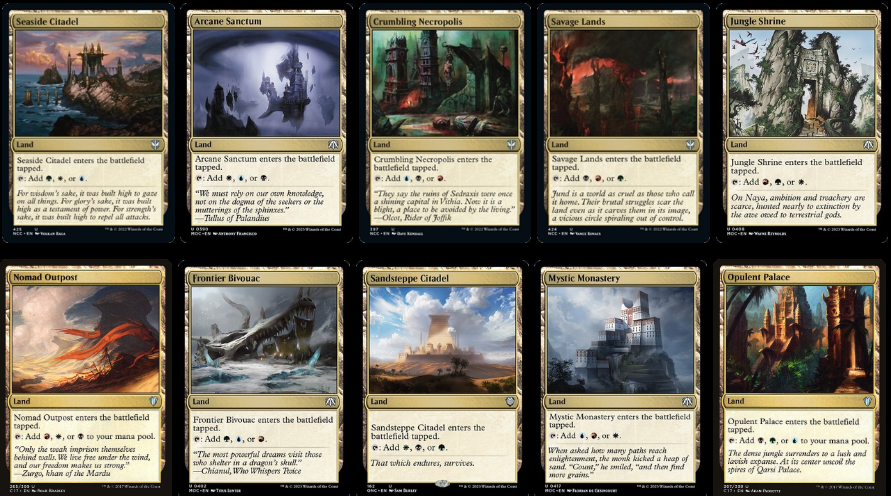 MTG Commander EDH Tri-Land Complete Set of All 10 Trilands