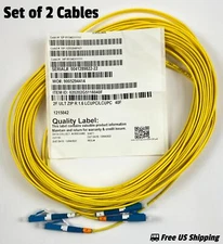 Corning Single Mode Patch Cords LCUPC LCUPC 40FT Yellow 2F ULT ZIP R Set of 2