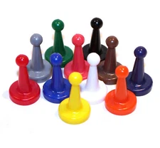 NEW Set of 12 Koplow Standard Board Game Pawns -  25mm Solid Game Pieces