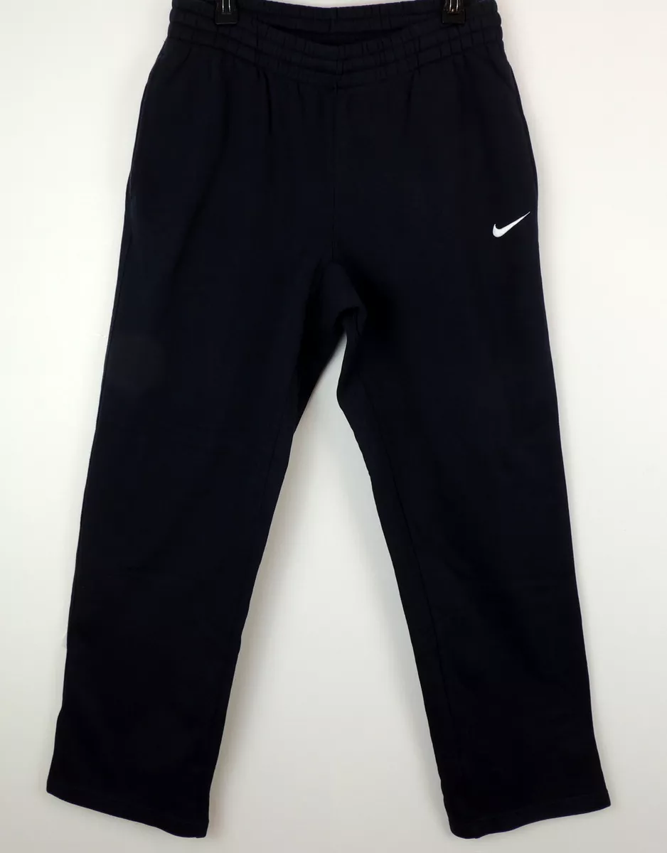 Nike Mens M Sweatpants Fleece Lined 80% Cotton Thick Pull On Stretch Waist