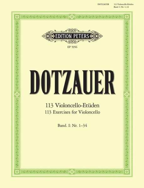 Thumbnail - 113 Violoncello-etüden - Heft 1: Nr. 1 -34 | Justus Johann Friedrich