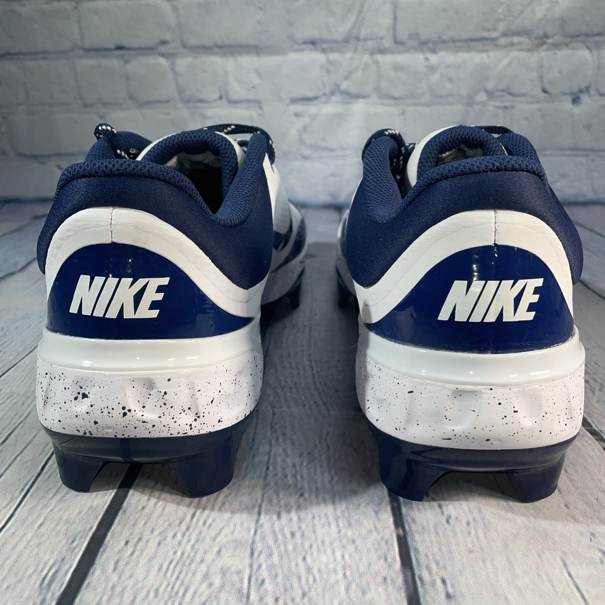 Nike Alpha Huarache Elite 4 Low MCS Baseball Cleats Navy 