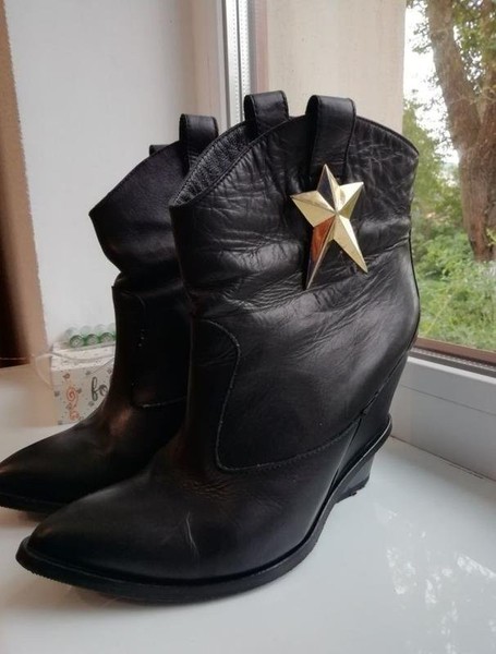 Women Giuseppe Zanotti Boots Black Leather 36 #8RP5