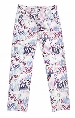 Brand New Isabel Marant Graffiti Multicolor Denim.  Size 32
