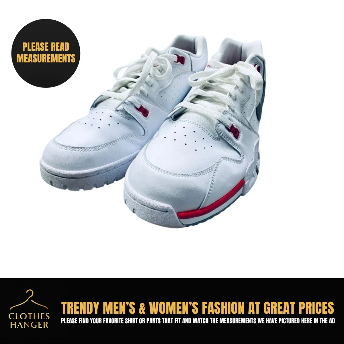 Nike Air Cross Trainer Low White University Red for Sale